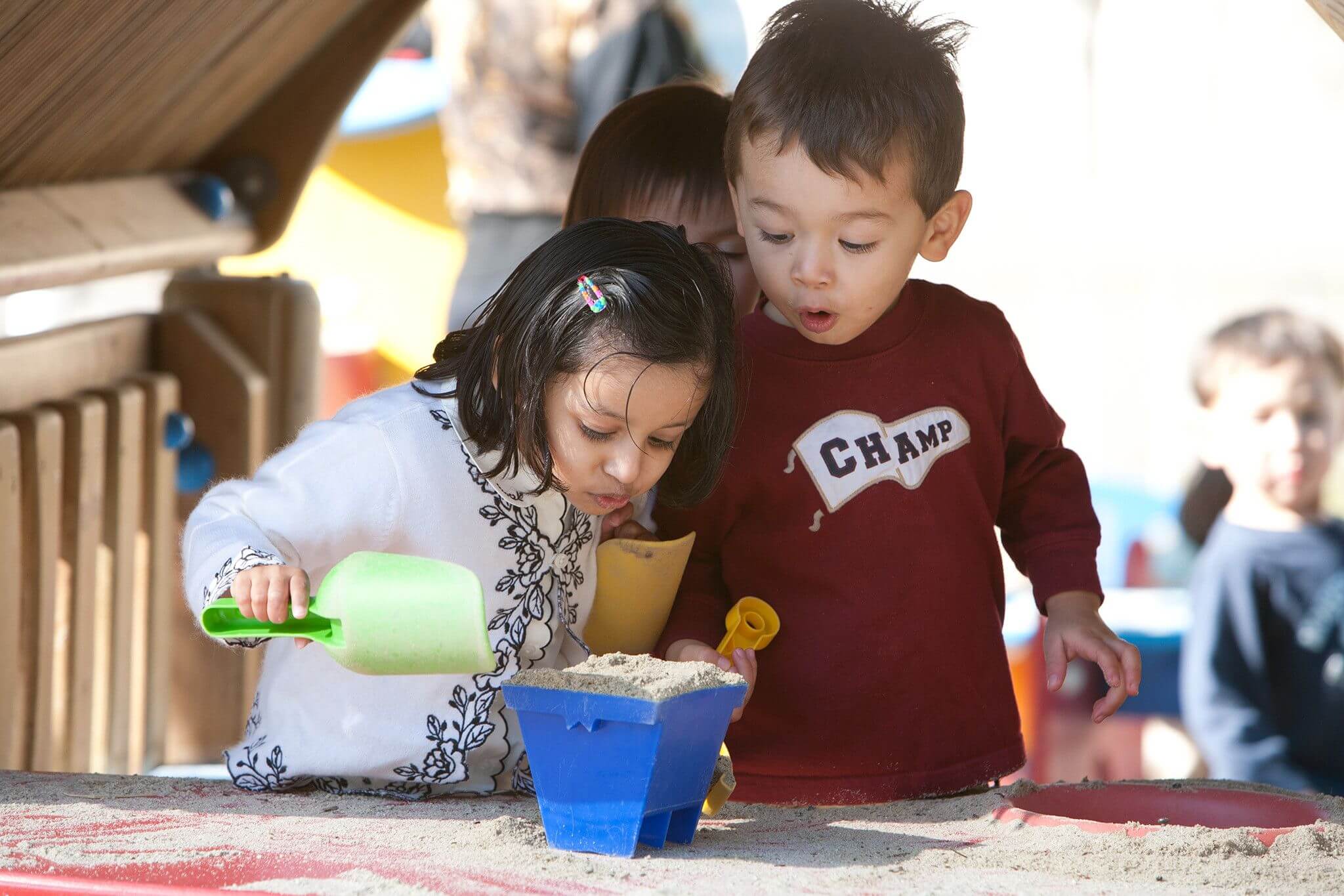 Children playing with sand