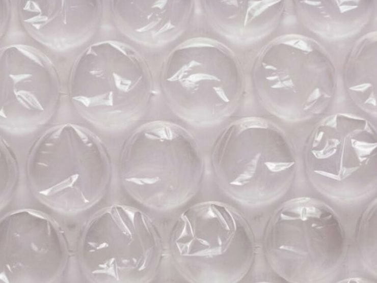 Bubble wrap used for play at home