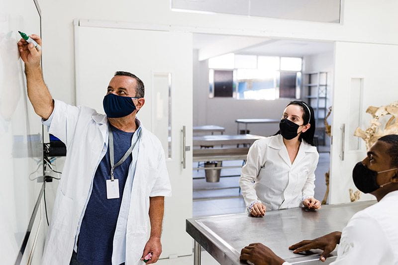 Students in a non-clinical nursing class