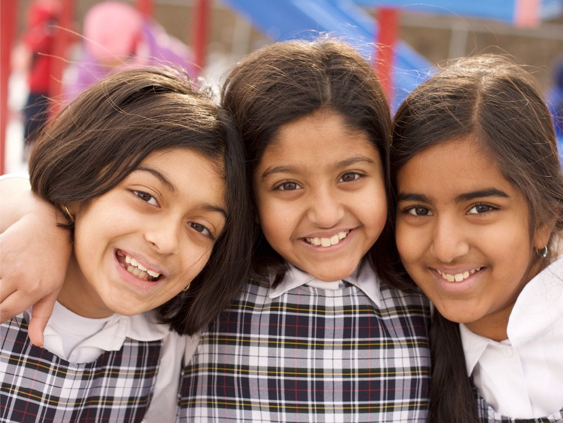 Children expressing gratitude