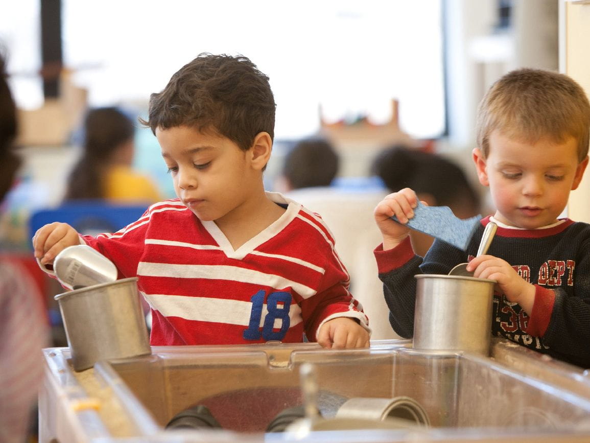 Two children playing