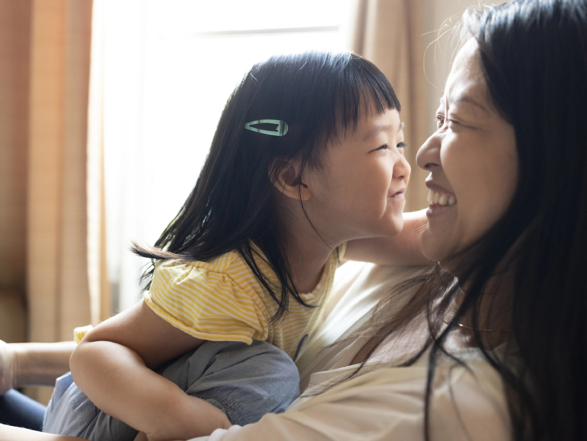 Woman with toddler