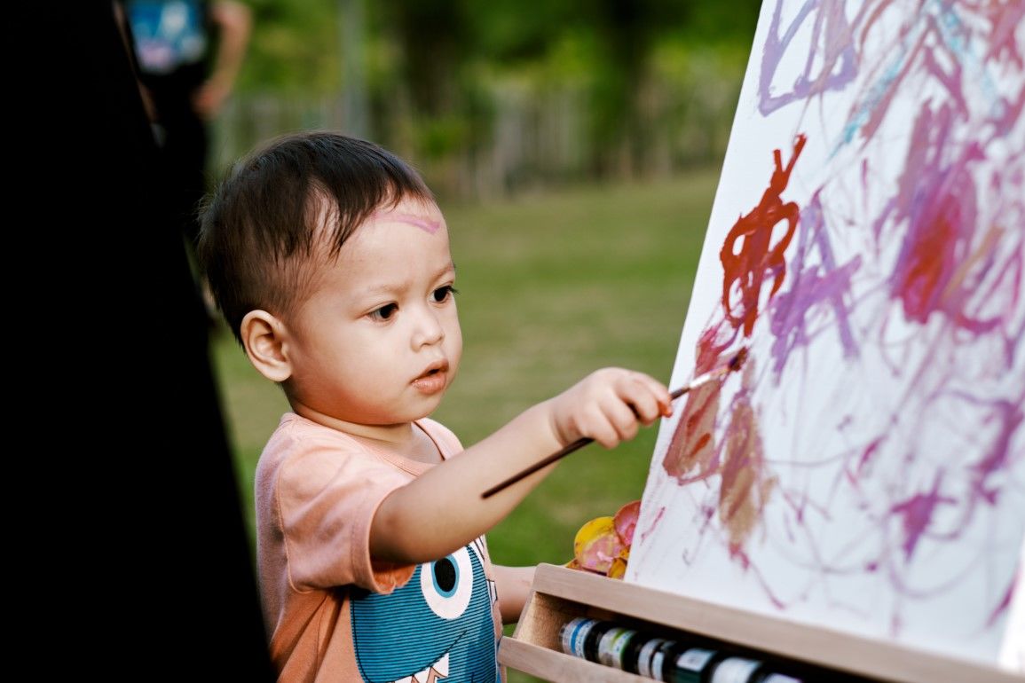 Child painting